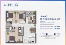 Căn hộ The Felix 3 phòng ngủ