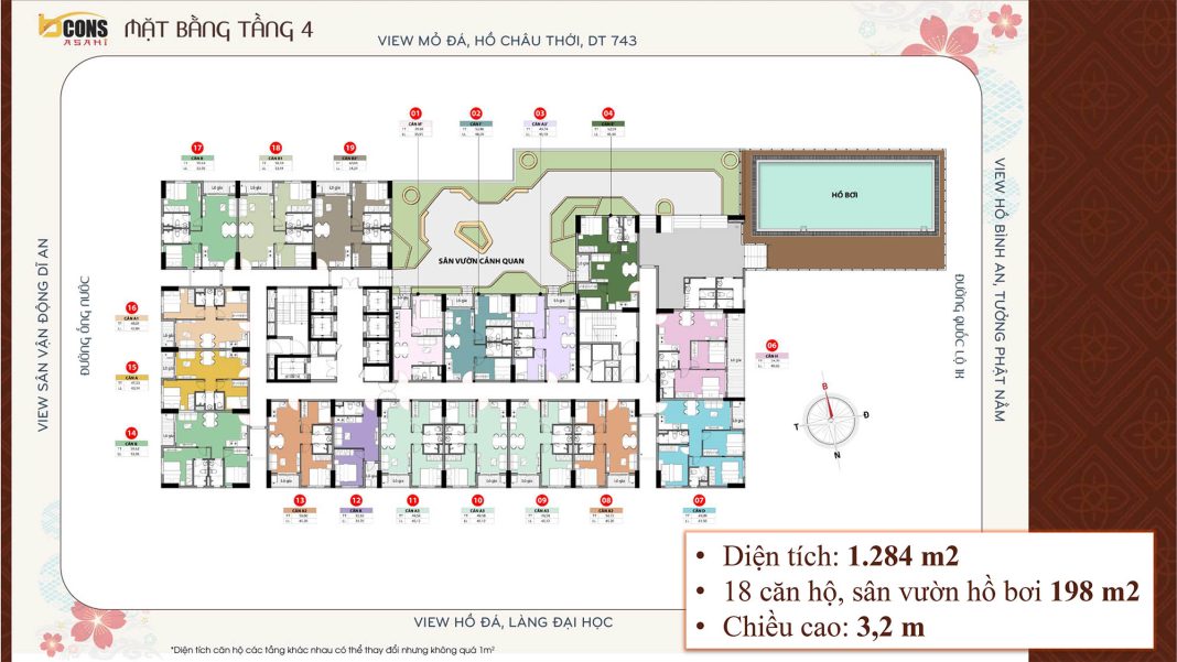 Mặt bằng tầng 4 Mặt bằng tầng 4