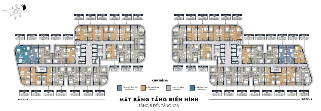 Mặt bằng tầng 5-12B