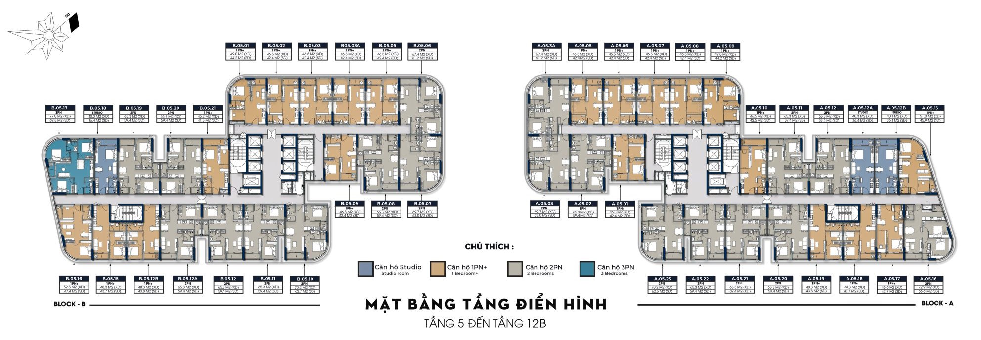 Mặt bằng tầng 5-12B