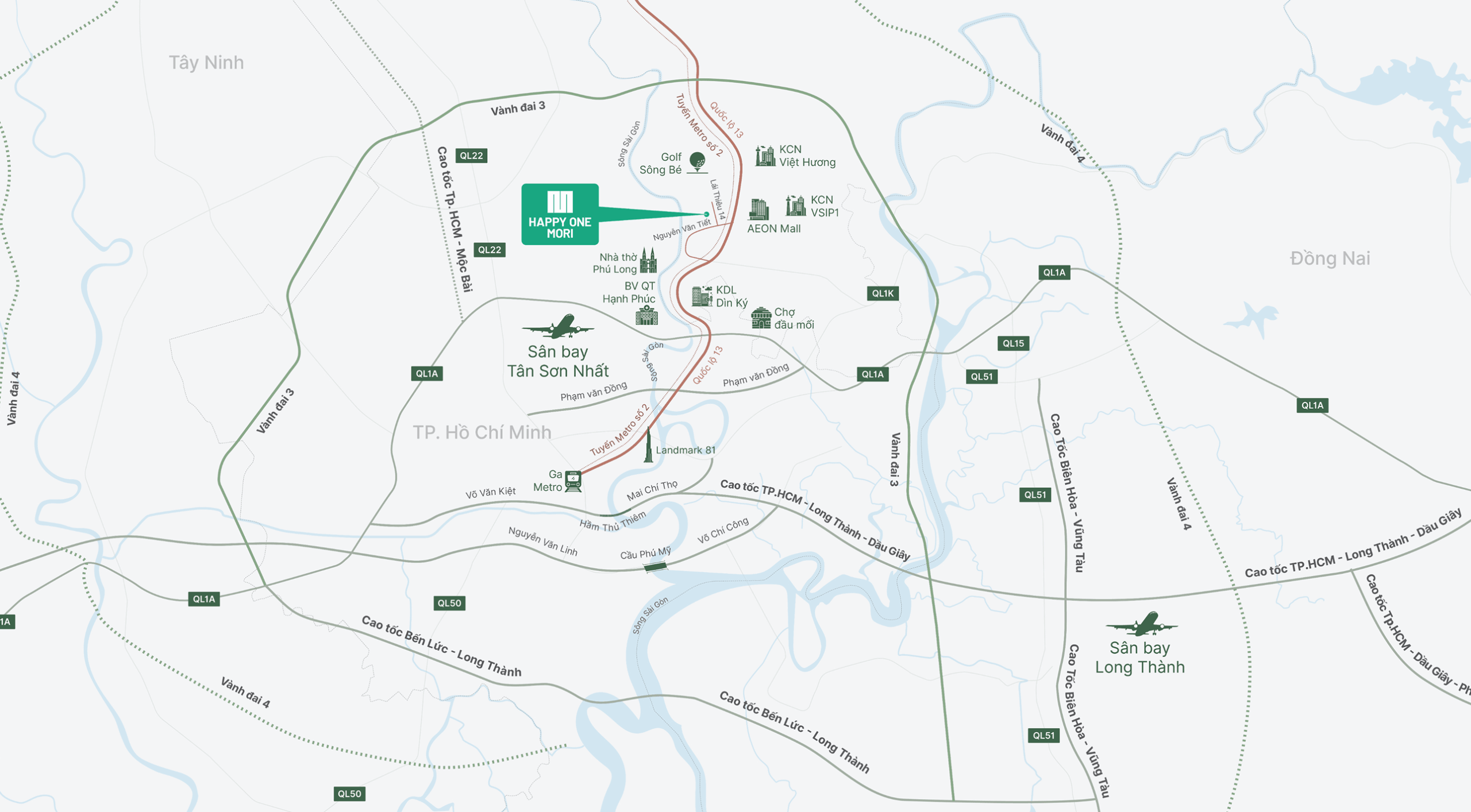 Vị trí Happy One Mori