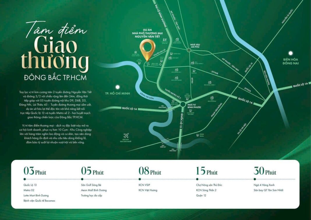 Vị trí dự án nhà phố Nguyễn Văn Tiết